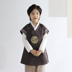 geumdong hanbok 男童棕色金紗補韓服 + 福袋套裝 AM145