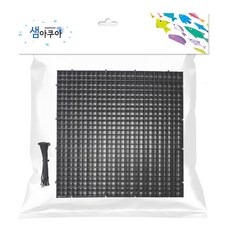 Samaqua 多用途黑色網格板 6入 + 束線帶套組, 1套