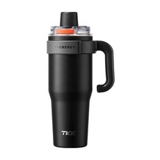TKK T-One彈蓋冰霸杯 316不鏽鋼, 夜瀾黑, 1個, 1.2L
