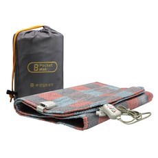 한일의료기 캠핑 포켓매트 전기요, 체크그레이, 대(40 x 130 cm)