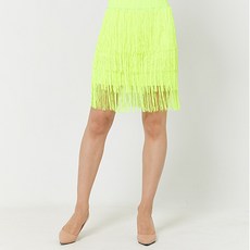 dancedome 4層流蘇裙 LDS12400, 螢光黃