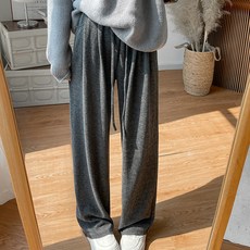 Banya Story 女款刷毛鬆緊運動長褲 PP9