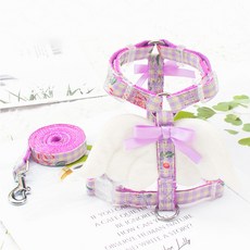 PASTEL PET 寵物天使胸背帶牽繩套組, 1套, 紫色