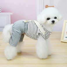 寵物交叉條紋吊帶背心狗狗連身衣, 黑色