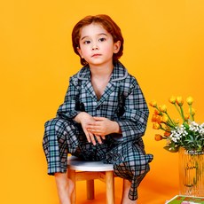 CL STORY 男孩童仿古格紋棉質居家服組