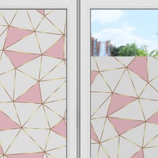 언헤브 암막 유리창 필름 시트지, 03노르딕핑크, 80 x 100 cm