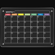 Mandeulhavy 冰箱用磁性備忘板 月份彩色月曆, 壓克力