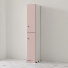 가구의가치 락카 캐비넷 사물함 옷장 고객직접설치, 파스텔핑크, 2단