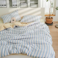 AIRE 柔軟半車縫被 車縫被, 雨霧藍