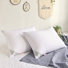 LE REVE Micro Down Fill枕芯, 白色, 2個