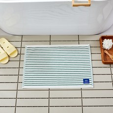 Modern House 彩色條紋毛巾地墊, 綠色