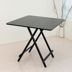 오브민 LPM 접이식 테이블 사각 식탁 800, 블랙, 4인용