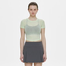 mulawear 女款透膚短袖針織衫 AWSDTS041