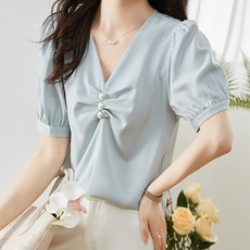 루나걸 링버 진주 블라우스 L24SMBL031924