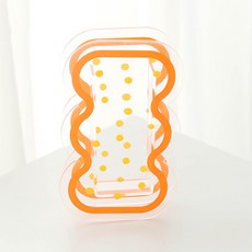 JCP 線條彩色壓克力花瓶, 橘色