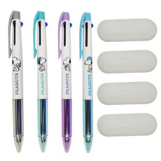 韓國 hM PLUS PEANUTS 史努比可擦三色圓珠筆 0.5mm, 款式隨機, 1組