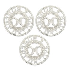 동대문단추왕 금속 단추 러비 18mm, 은버닝, 1개