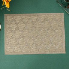 라이프핏 유럽식 PVC 테이블 매트 4p, 골드, 45 x 30 cm