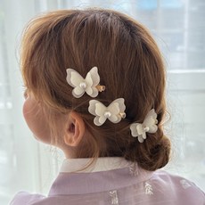 chenny bongbong 女童美好日子蝴蝶韓服髮夾3件組