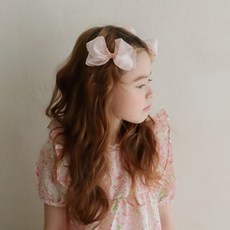 CHENNY BONGBONG 女童夢幻蝴蝶結對稱髮夾 2入
