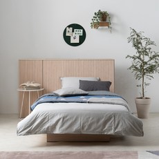 리바트 멜바 일면 확장형 침대 프레임 단품 방문설치, 라이트 오크