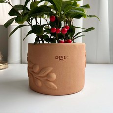 ENVIE CASA 陶盆 橄欖桶, 1個, 蜜桃色