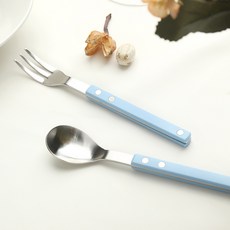 Bogen Montblanc Brischa 緞麵茶匙叉套組 Sky, 1套, 茶匙+茶叉