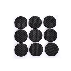 다해유 붙이는 의자발 보호 커버 원형 9p, 블랙