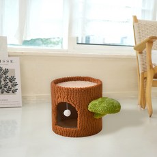 개과천선 고양이 팀버우드 스크래쳐 하우스, 베이직 브라운, 1개