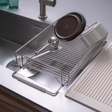 JVR 全不鏽鋼單層滑動式瀝水架, 銀色, 1個