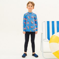 Lalaamang 男童積木恐龍防曬泳衣套裝