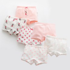 Kids Day 女童覆盆莓內褲6件組