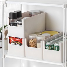 OLIVING 大型模組化收納整理盒, 白色, 4個