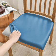 미소로운 식탁의자 가죽커버, 블루, 2개