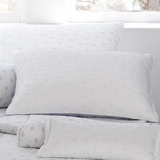 gBEDDING 涼感圖騰壓紋枕頭套, 白色的