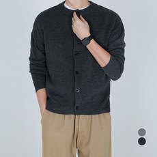 INFIOUS 男士圓領針織開襟衫 I263-3XL