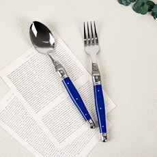 라귀올 디너 스푼 + 포크 세트, 블루, 1세트