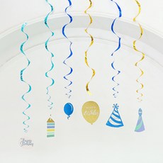 Maket Gamseong 紙板吊飾拿鐵裝飾組, 2套, 藍色