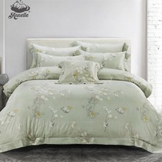 Annette 台灣製萊賽爾 6 x 7尺兩用被 (不含床包不含枕套), 葉舞飛揚
