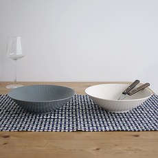 Clay義大利麵碗2款組, 1套, 奶油色, 藍灰色