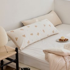 shez Home 純棉身體枕 一字型 含棉, 貝貝什象牙色