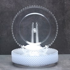 塑膠圓珠盤 透明 19cm, 1個, 10入