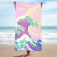 언헤브 바캉스 비치타월 80 x 160 cm, 24 파도, 1개