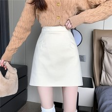 Awesomeful 女款雪尼爾高腰短裙 A24FSK082107