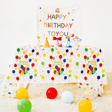 모던앳 다회용 파티 방수 식탁보, 1개