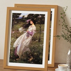 언헤브 인테리어 사진 액자, 2개, B 브라운