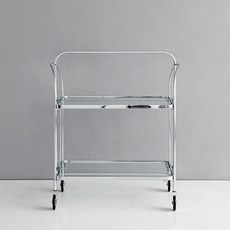 마켓비 심플리 투명 접이식 트롤리, 플랫, 2단