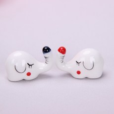 Moneyfull 大象陶瓷筷架 2款 x 2入組, 1套, 海軍藍, 紅色