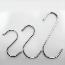 免釘博士 多用途不鏽鋼S形掛鉤 中型, 銀色, 10個