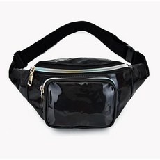 D.FAVE 時尚防水腰包, 1個, 黑色